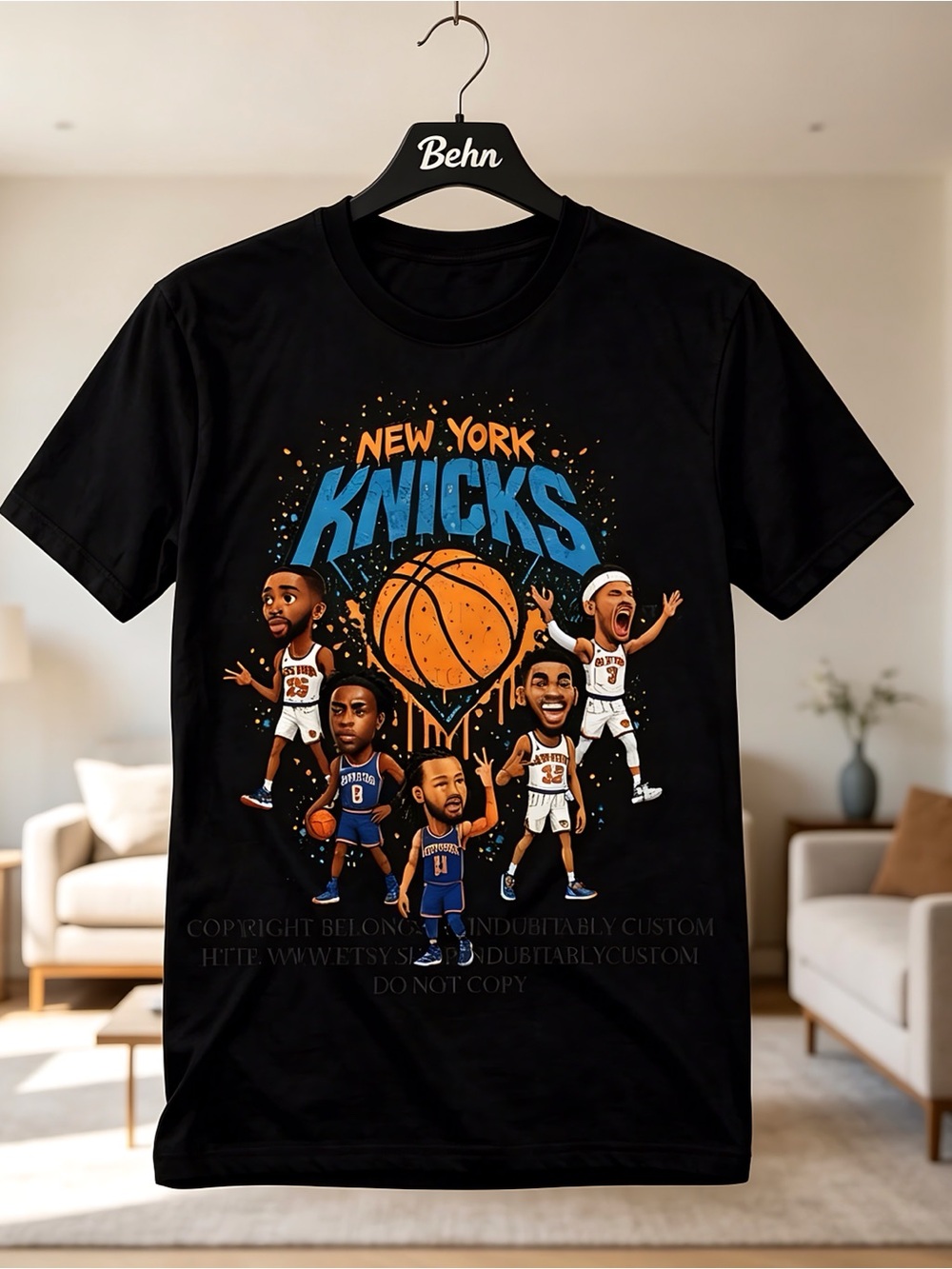 New York Knicks Graphic T Shirt Style Basketball Fan Tee